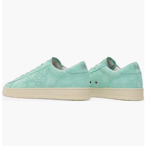NWT P448 Jack Suede Low Top Sneaker (Women) Aqua P448 size 37 - Picture 12 of 16